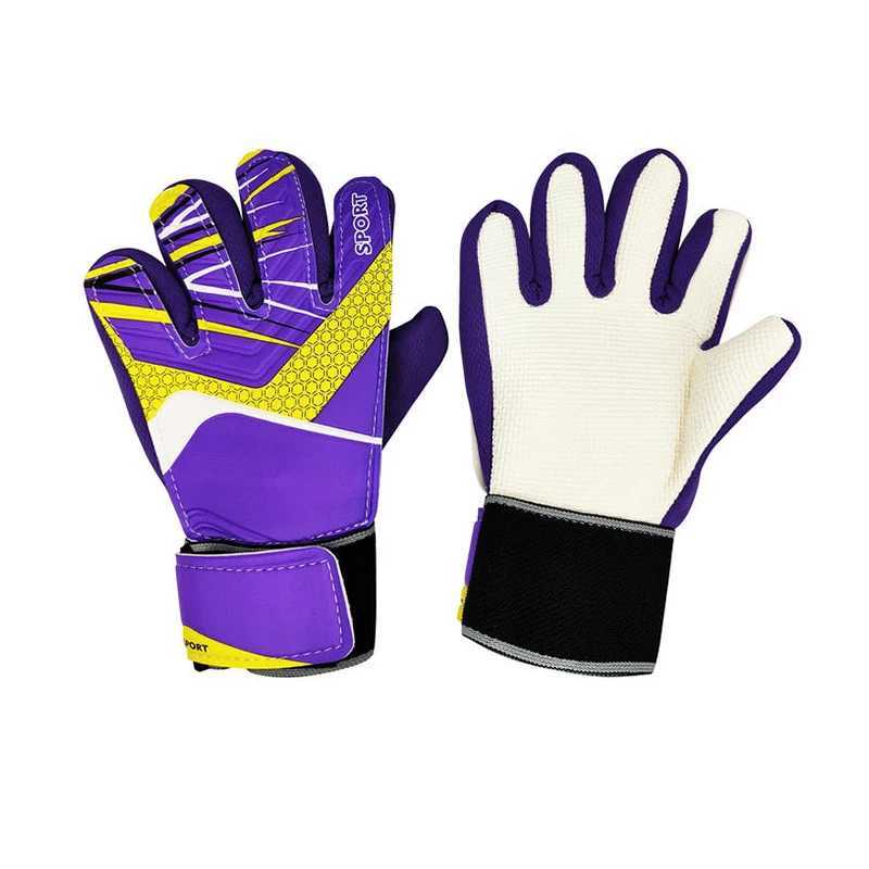 2025 New Football Goalkeeper Gloves Wrist Strap Latex Finger Guard Protection Kids Adult Soccer Gloves XJ250606