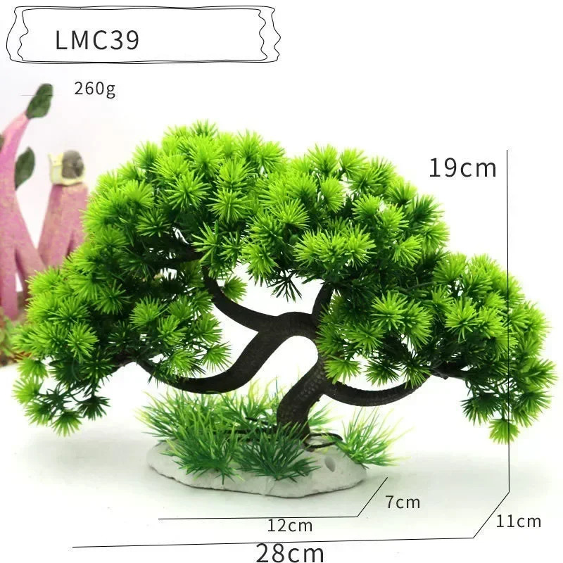Aquarium Ornaments Simulation Plants Fish Tank Landscaping Decorations Plastic Water Plants Flowers Trees Rocks Accessories 250604