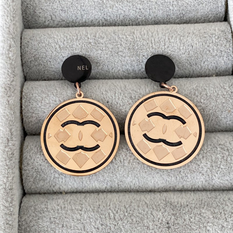 Big Size Luxury Brand Earrings Stainless Steel Luxury Letter Hoops Gold Plated Classic Earrings Engagement Earring For Lady Gifts
