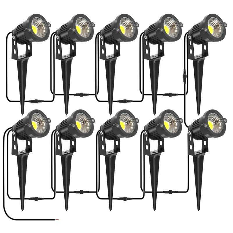 2 Meters Removable LED Garden Lights Waterproof Lawn Lamp 220V 12V 5W Landscape Spike Bulb IP65 LED Light Garden Path Spotlights W250607