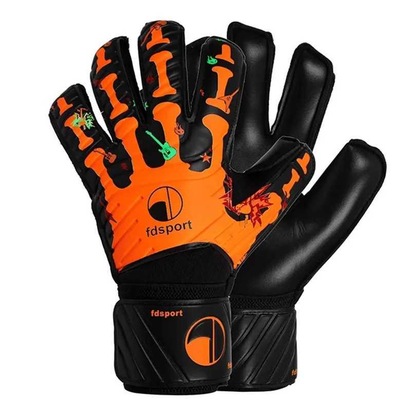 Mens Adult Youth Goalkeeper Gloves Football Soccer Match Training Goalie Gloves Non-slip Thickened Latex Glove Finger Save Guard XJ250606