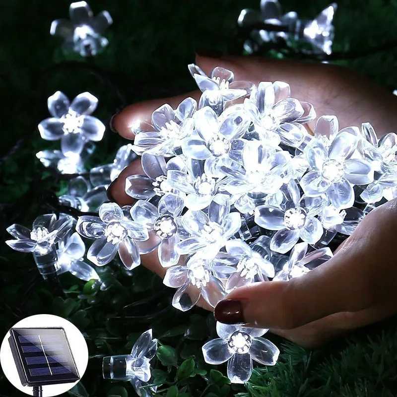 Garden Solar Lamp Butterfly String Lights Waterproof LED Garland Sun Power Outdoor Sunlight for Yard Fence Lawn Patio Decoration W250607
