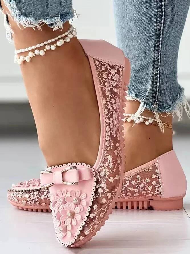 ddmyoutdoor Women S Leather Soft Sole Summer Single Shoes Slip On Shallow Mouth Sandals Elegant Office White Female Footwear Outdoor Outdoor Shoes