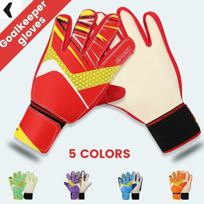 Kids Adults Size Latex Soccer Goalkeeper Gloves Professional Football Goalkeeper Gloves Strong Protection Football Match Gloves XJ250606