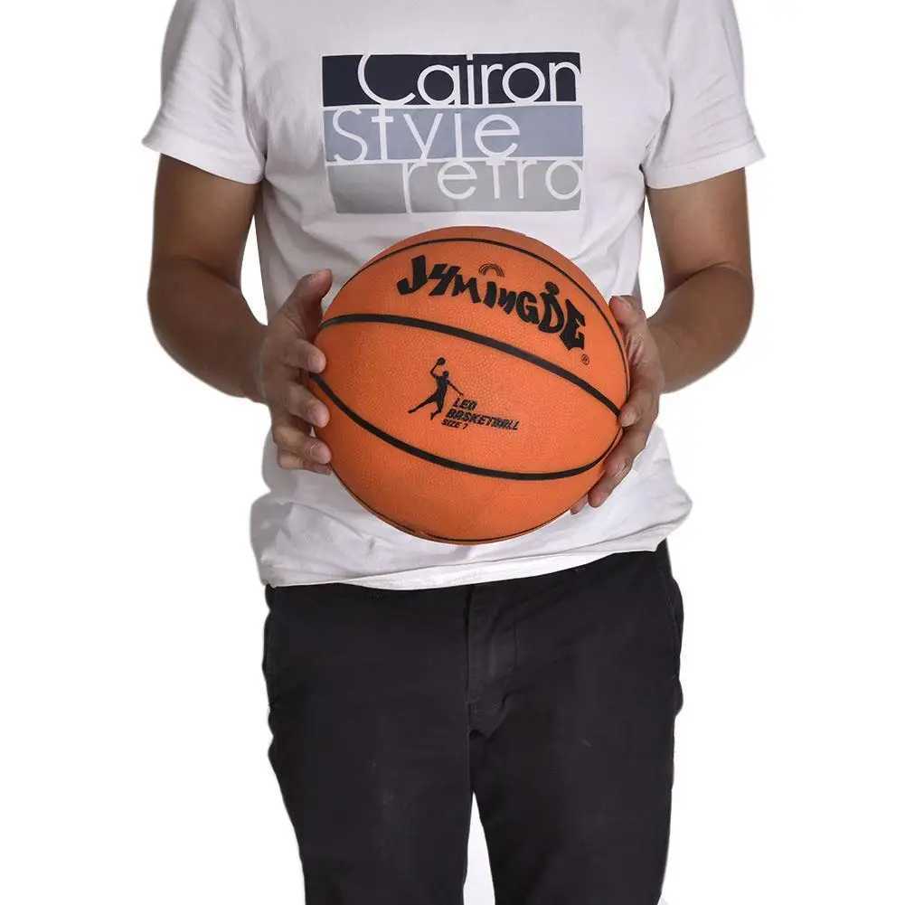 Wholesale Light Up Basketball High Brightness LED Growing Rubber Basketball Ball For Training Freestyle Performances XJ250606