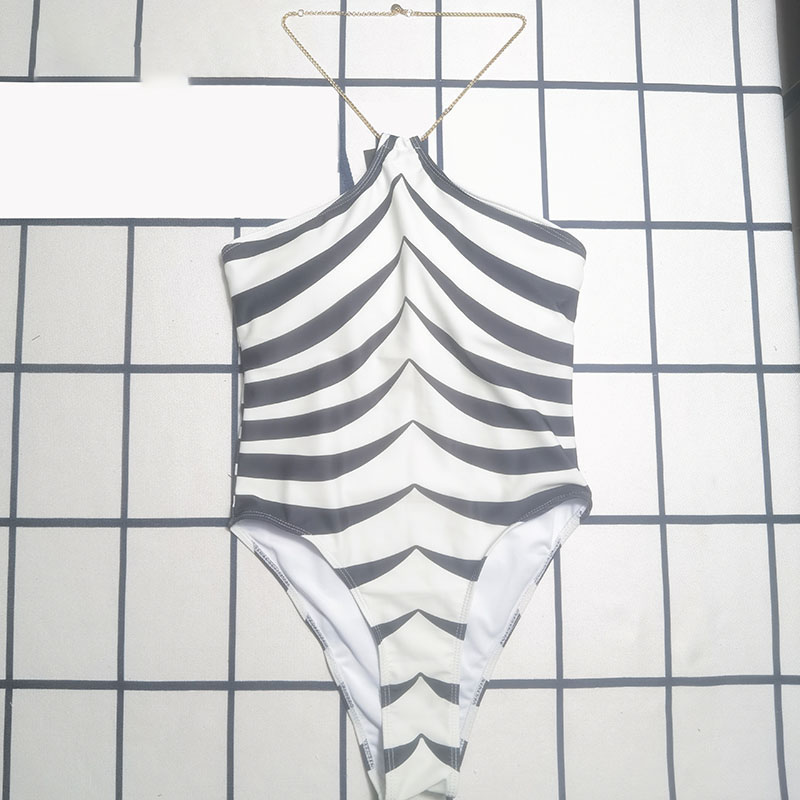 Designer Women Bikinis Swimsuit Luxury Black One Piece Swimwear Sexy Padded Backless Bathing Suits Summer Beach Vacation Pool Party Swimsuits