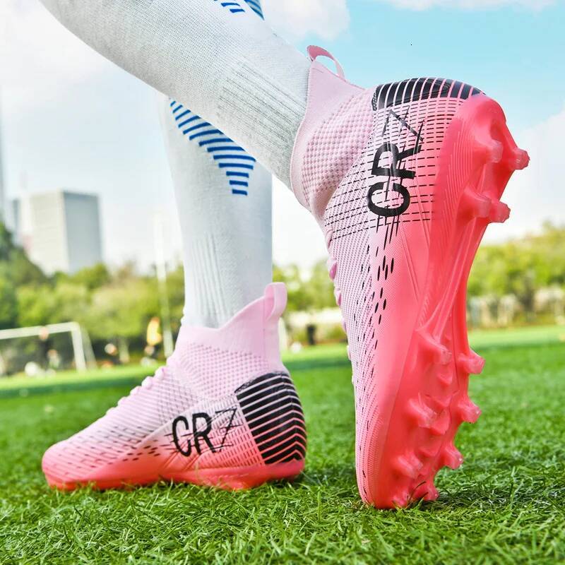 ddmyoutdoor Pink Professional Football Boots Original Brand Sneakers Futsal For Men Women Long Spikes Soccer Shoes Man Zapatos De Futbol Outdoor Outdo