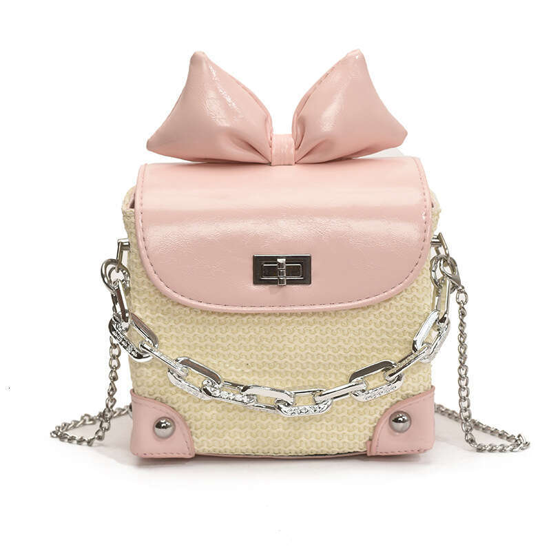 Chain 2025 Summer New Niche Design Fashion Simple High-Value Single Shoulder Crossbody Color-Block Small Square Bag