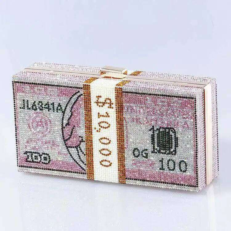 Clutch Rhinestone Purse Stack Evening Handbags Shoulder Wedding Dinner Bag women bag