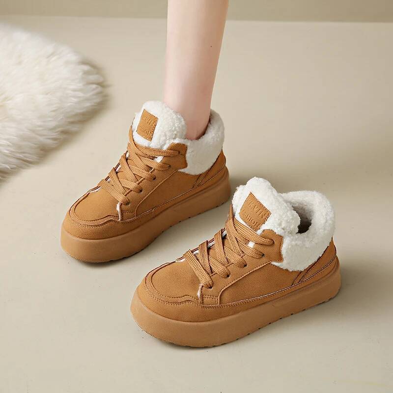 Ddmyoutdoor New Snow Winter Thick Bottom Sports Warm Short Boots Women S Plush Casual Cotton Shoes Zapatillas De Mujer Outdoor Shoes