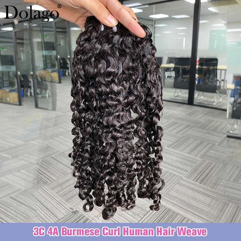 3C 4A Burmese Curly Bundles Virgin Weft Vieamese 100% Raw Human Hair Extensions Unprocessed Weave Wholesale