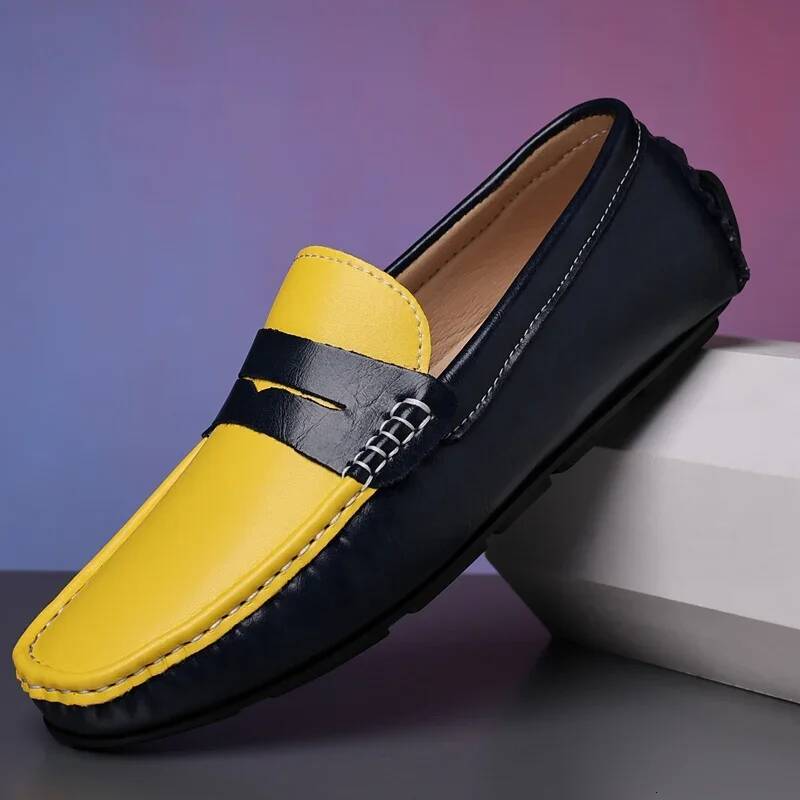 Ddmyoutdoor MAEDEF Business Fashion Casual Man Leather Loafers Breathable Slip On Male Boat Shoes Moccasins Driving Shoe Outdoor Shoes