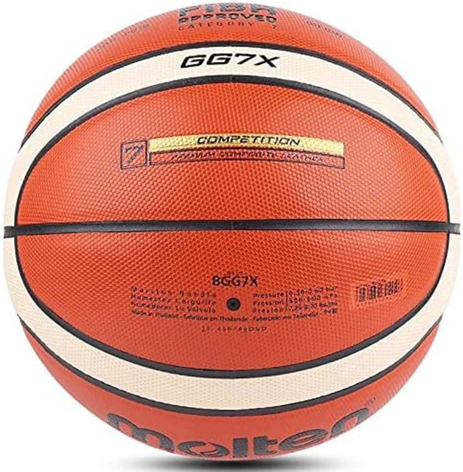 Molten Basketball PU Official Certification Competition Basketball Standard Ball Mens and Womens Training Ball SIZE 7 6 5 XJ250606