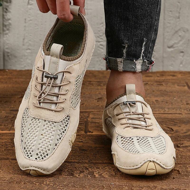 Ddmyoutdoor Man Sneaker Lightweight Mesh Handmade Loafers Sports Flat Bottom Driving Outdoor Mocasin Shoes Zapatos De Hombre Outdoor Shoes