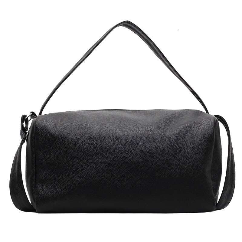 Fashion Simple Solid Color Large Capacity Tote for Women 2025 New Trend Soft Leather Sports Casual Shoulder Crossbody Bag