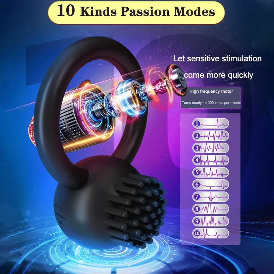 Cock Ring Vibrator Penis Sleeve Sucking Stimulator Remote Control G-spot Erection Ring Clitoral Sex Toy for Adult Supplies XJ250607