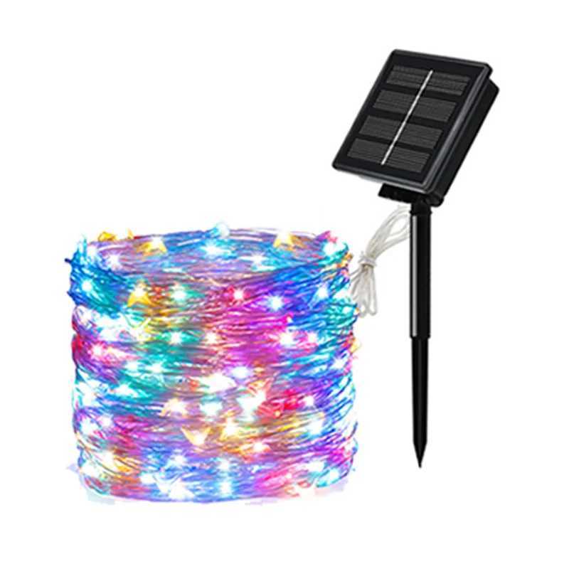 Solar String Fairy LED Lights Christmas Lights Waterproof Outdoor Garland Solar Power Lamp Christmas for Garden Decoration. XJ250606