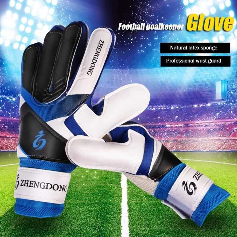 Professional Soccer Goalkeeper Gloves Adults Kids Finger Protection Goal Thickened Latex Football Gloves for Futbol Futebol Goal XJ250606