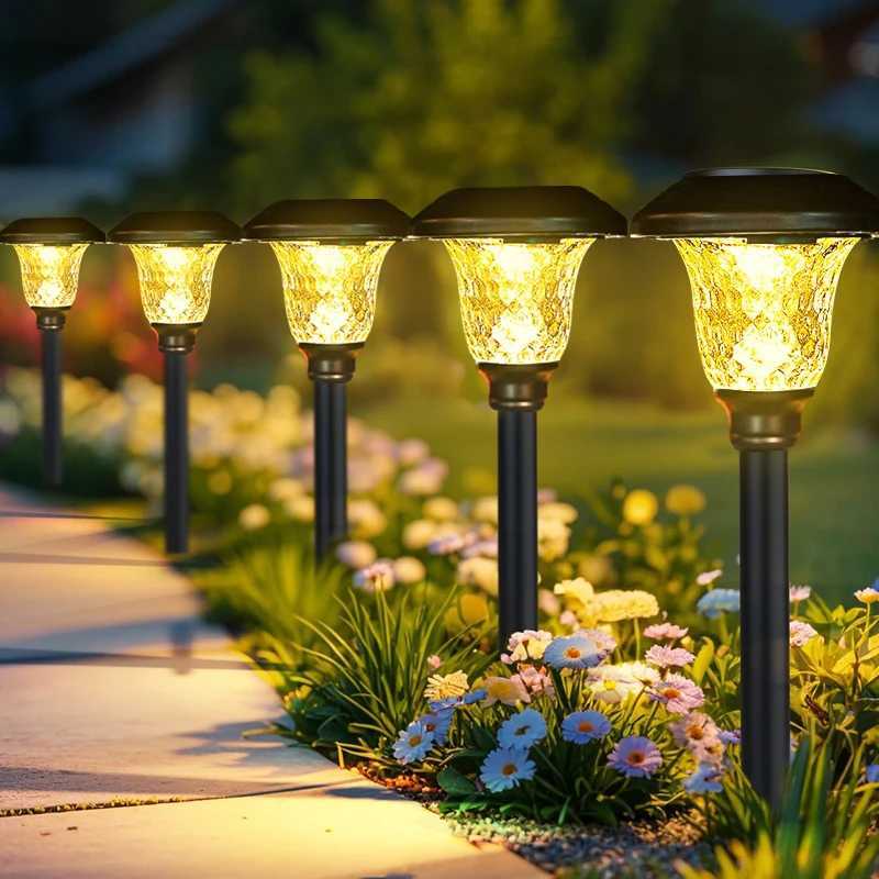 Solar Pathway Lights Outdoor Waterproof Garden Landscape Yard Walkway Patio Decor Solar Lawn Lamp W250607