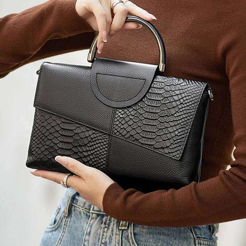 PU Synthetic Leather Women's Shoulder Crossbody Bag Fashion Casual Dinner Wedding Alligator Pattern Flap Handbag and Purse MASA