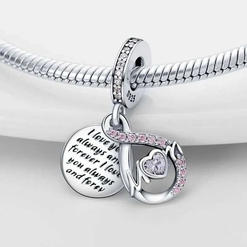 NEW Europeans Pink Original Charms Potion Murano Glass Heart Dangle Bead Fit 925 Sterling Silver Bracelet DIY Women Jewelry XJ250607
