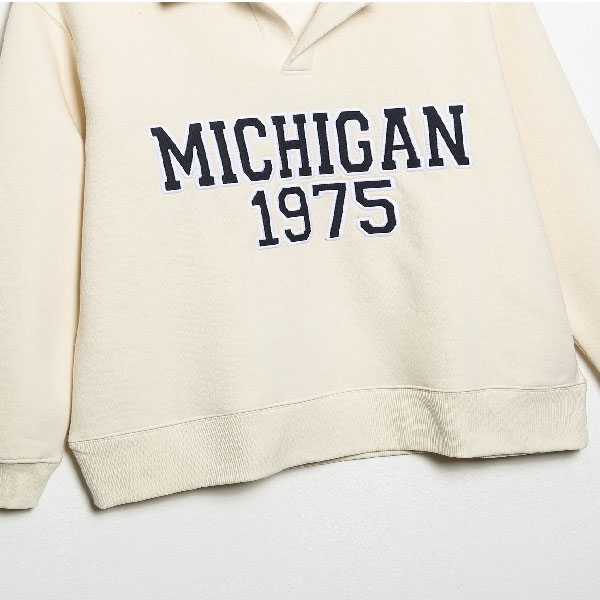 Women's Casual Collar Sweatshirt with Classic Color Combinations - Vintage College Style for Versatile Wear