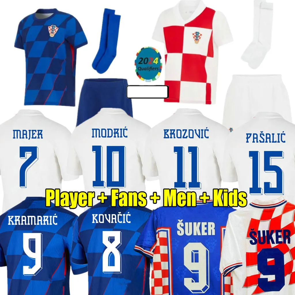 Modric 2024 Soccer Jerseys Croatia BROZOVIC FANS Player 24 25 PERISIC football Shirt KRAMARIC REBIC LIVAKOVIC Men kids kit 2025 Orsic Gvardiol Boban Retro 1998 Suker