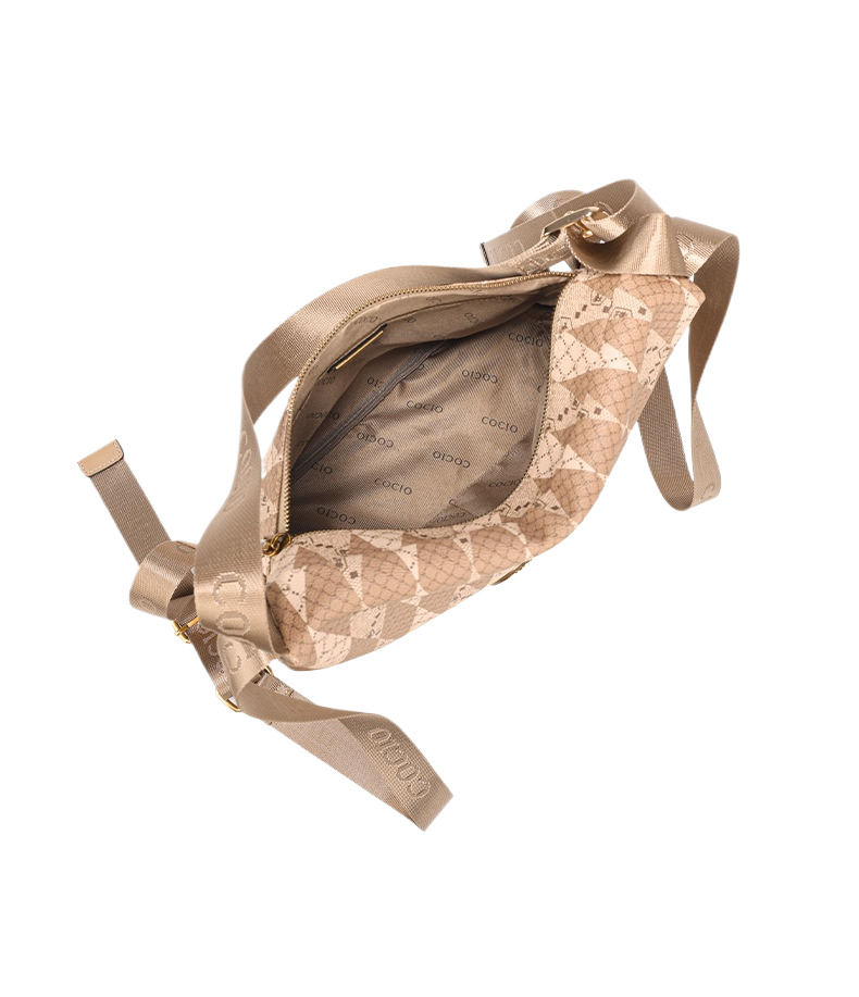 Free Shipping 2025 New Genuine Leather Shoulder Crossbody Bag Designer Bag With Geometric Printing And Contrasting Colors Large Capacity Travel Backpa