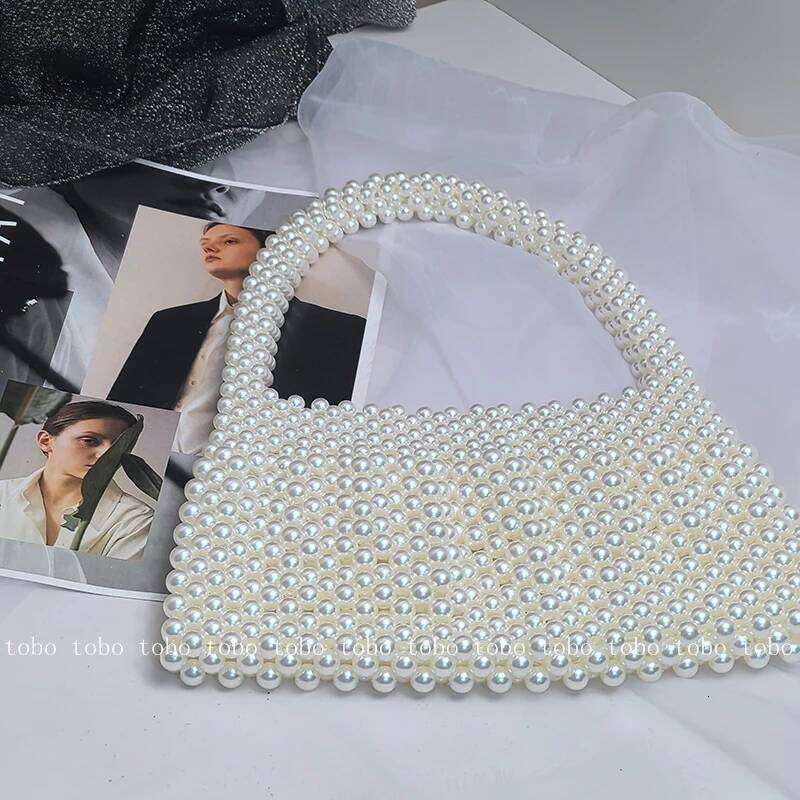 New Summer Bead Pearl Purse Bag Handmade Designer Small Evening Party Handbags For Women Vintage Bags