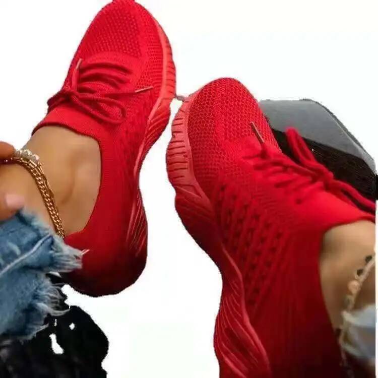 ddmyoutdoor Sneakers Fashion Lace Up Platform Women S Summer Plus Size Flat Mesh Sports Woman Vulcanize Shoes Outdoor Outdoor Shoes