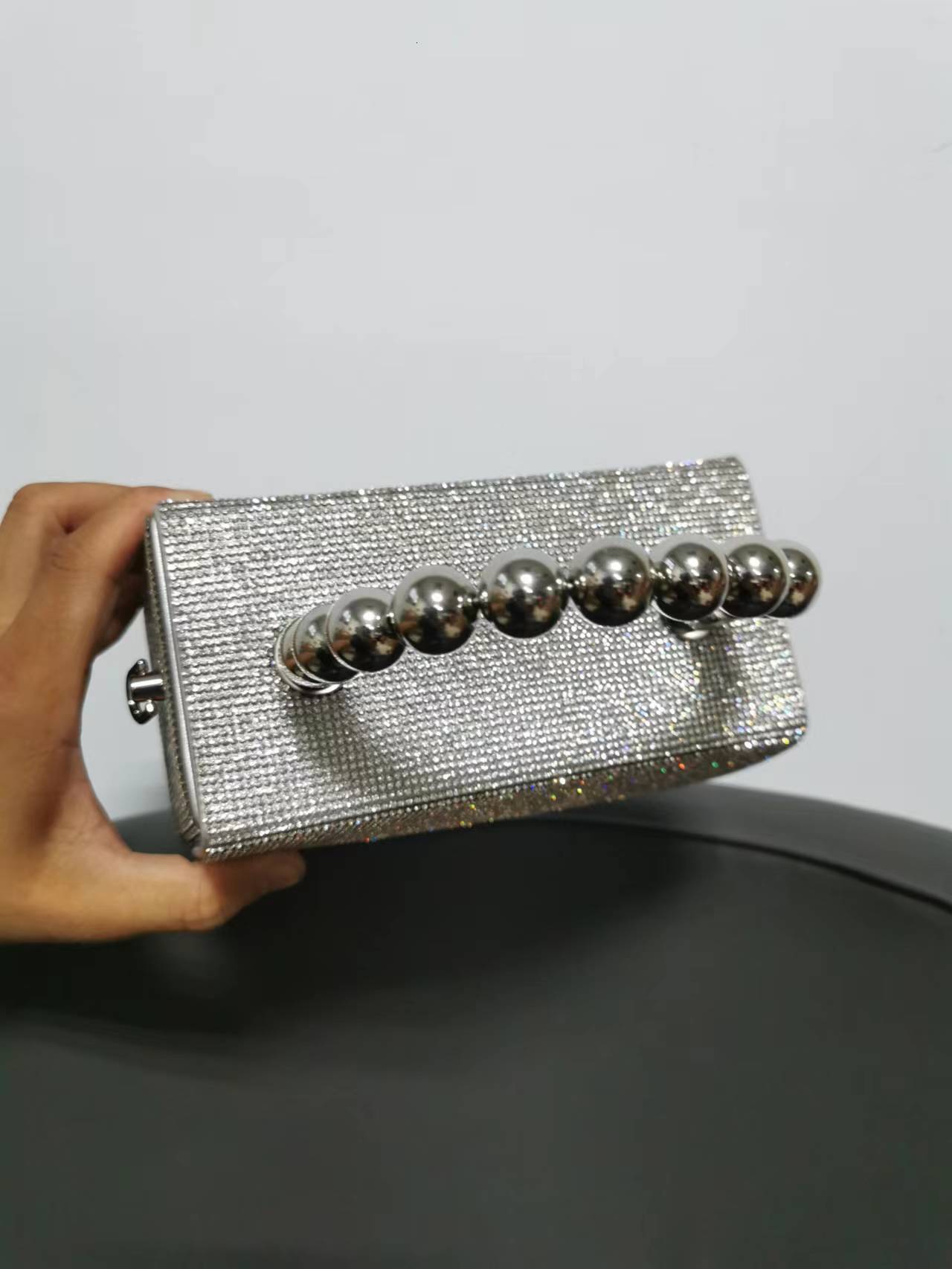Top Quality New Style Shenglu New Shiny Handmade Diamond-Studded Small Square Bag Full Diamond Rhinestone Bag Handbag High-End Feel New Free Delivery 