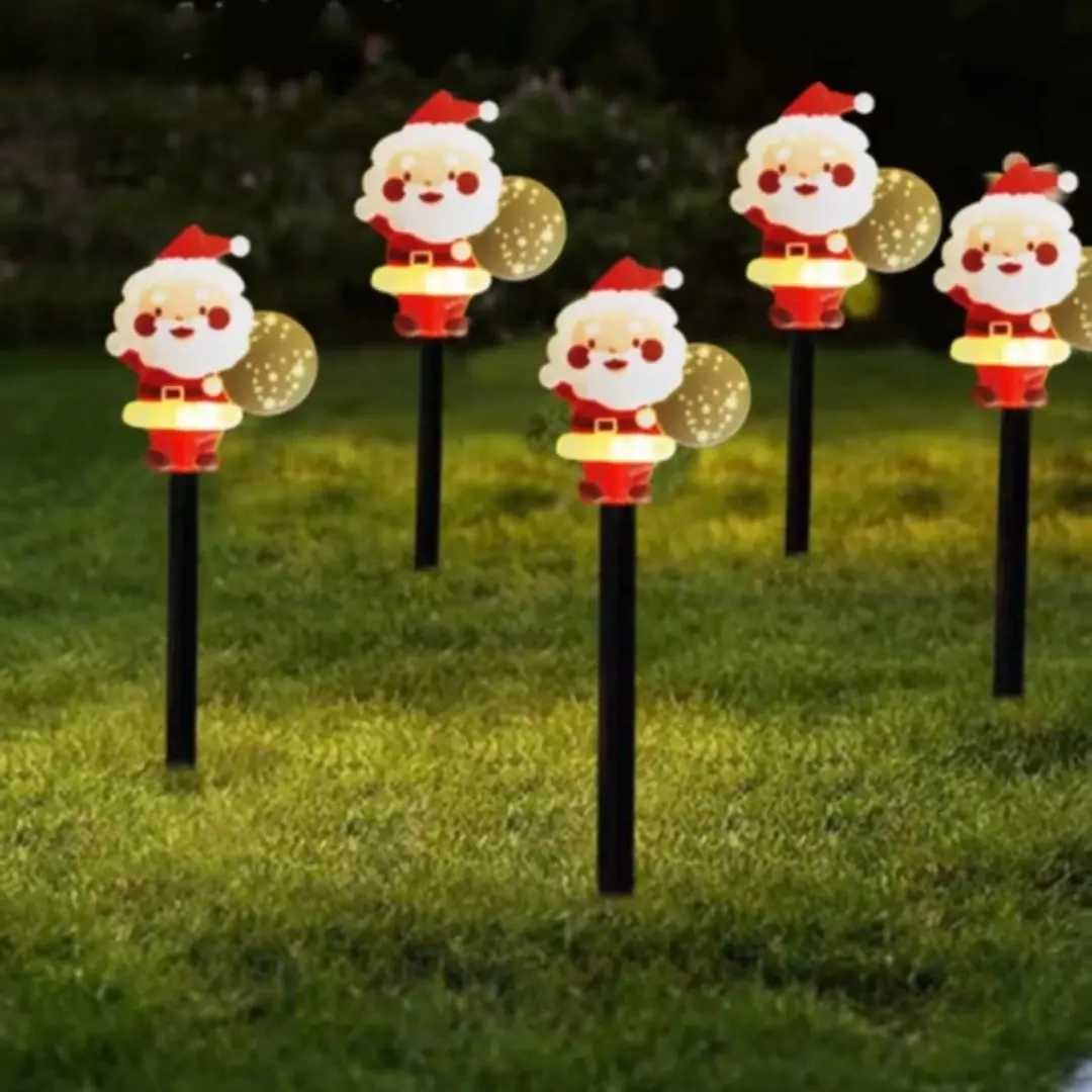 5pcs/lot Solar Lights Pathway Lights Outdoor Garden Xmas Driveway Markers Lamp For Home Garden Yard Lawn Patio Pool Decor XJ250606