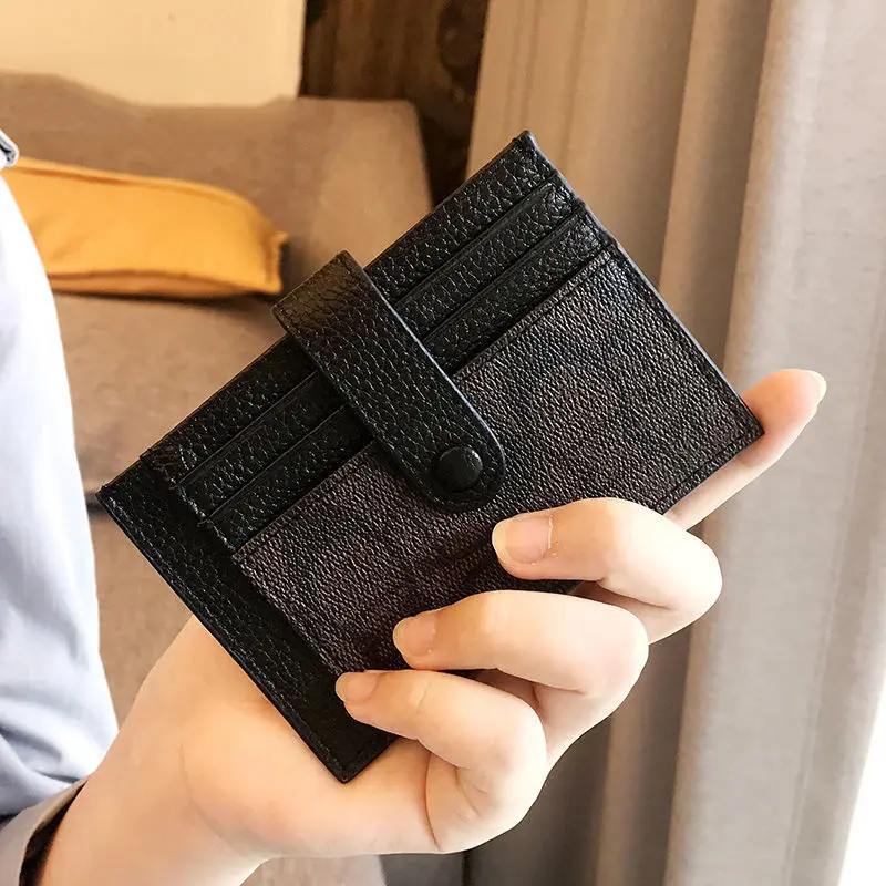 Women's Compact Simplevintage Card Holder Ultrathin Cute mini Finequality Multicardslots Largecapacity Trendy