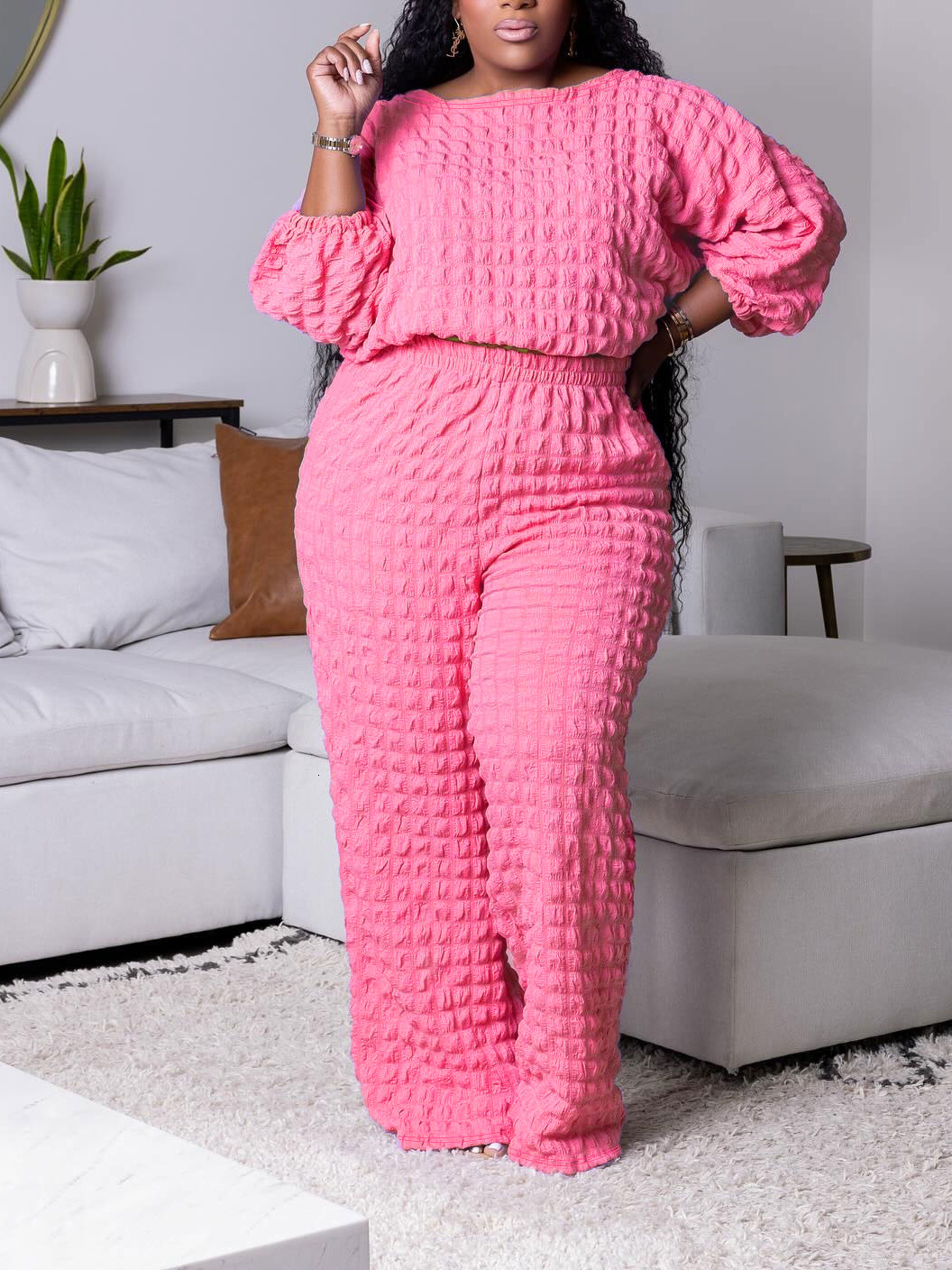 Fashion Casual Comfortable Loose Two-piece Plus Size Set