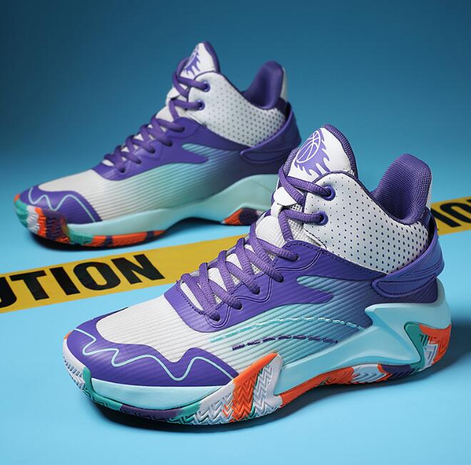 Leisure sports sneaker breathable basketball shoes anti slip and wear-resistant lightweight sports couple's running shoes learning Z 6.6-2