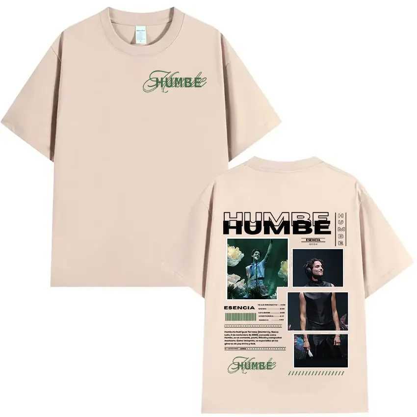 Singer Humbe Essence Tour 2025 Album Graphics T Shirts Men Hip Hop Gothic Short Sleeve T-shirt Fashion Oversized Cotton T-Shirts W250607