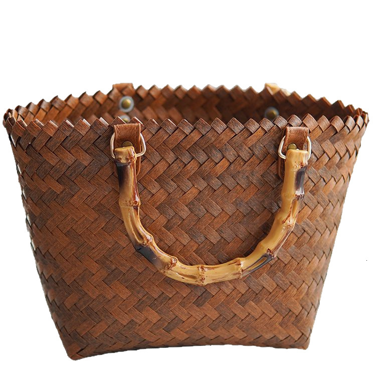 Top quality brand new free delivery designer bag wholesale handmade woven bag imitation bamboo handle straw woven bag handbag brand new free delivery 