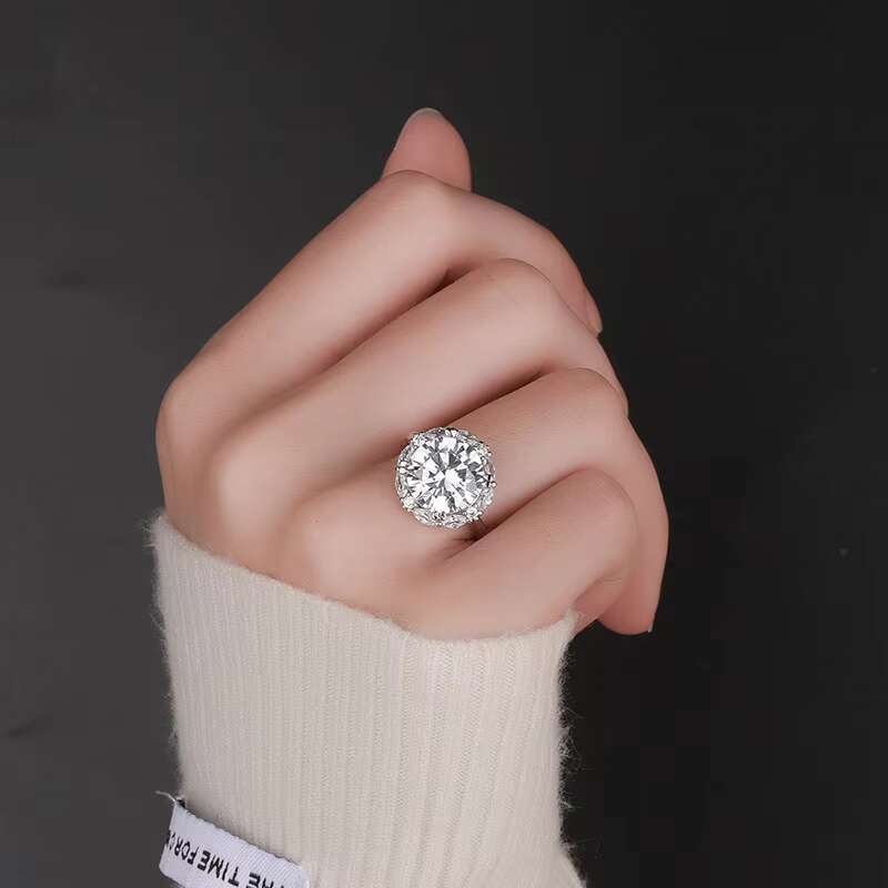 9 Adodo Customize Jewelry S925 Sterling Silver Queen 5Ct Moissanite Rings