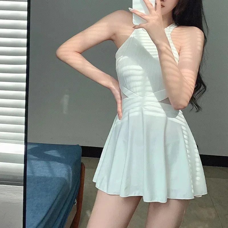 Bikini Swimwear Summer Sexy Beach Bathing Suit Female Solid Color Bodysuit Tanktop Swimsuit 250530