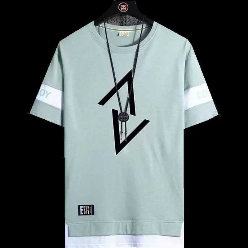 Summer set short sleeved t-shirt for men paired with cool and trendy shorts for couples and half sleeved clothes for teenagers. W250609