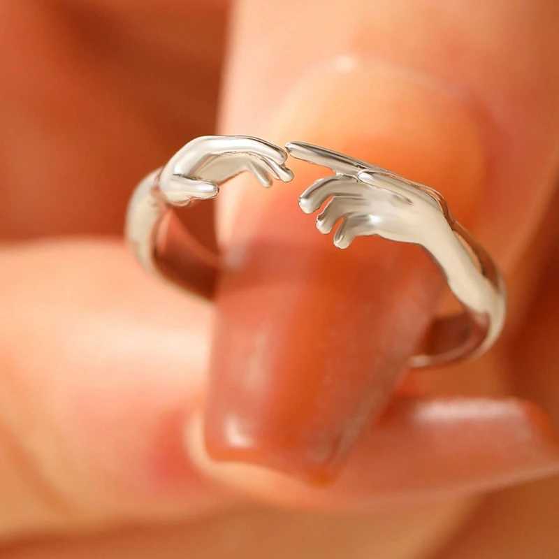 1 Personalized Fashion Adam Hand Adjustable Opening Mens and Womens Ring Name Carving DIY Jewelry XJ250606