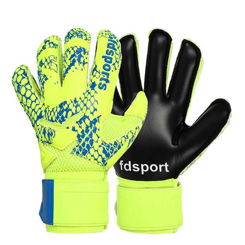 Mens and Womens Professional Goalkeeper Gloves Finger Protection Thickened Latex Soccer Football Goalie Gloves 5 Finger Save Guard XJ250606
