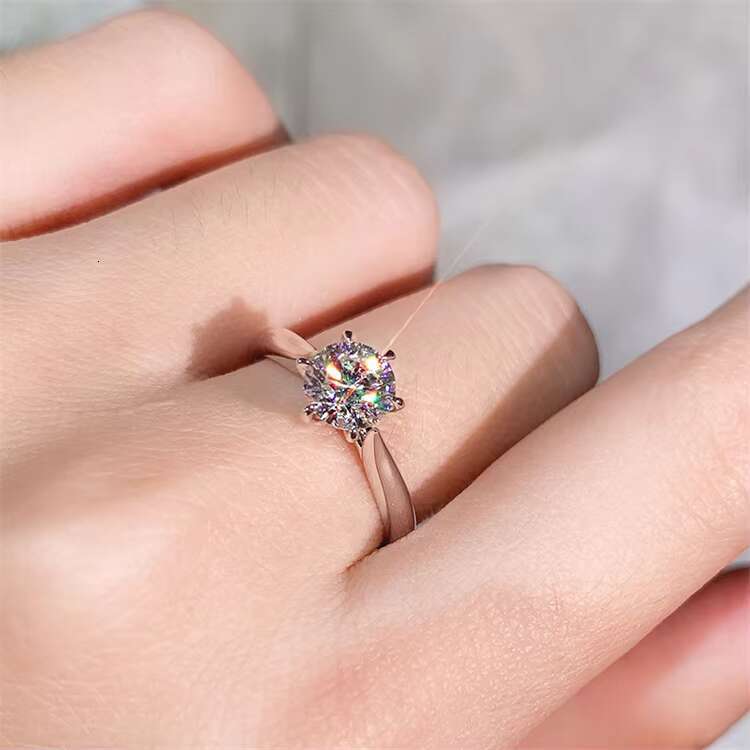 INS Hot Sell 2 Ct Gold Ring New Jewelry Arrivals 2025 18K Gold Wedding Ring for Women