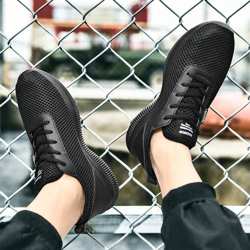 Ddmyoutdoor MAEDEF Summer Mesh Men S Sneakers Breathable Lightweight Mens Casual Lace Up Walking Footwear Comfortable Man Shoes Outdoor Shoes