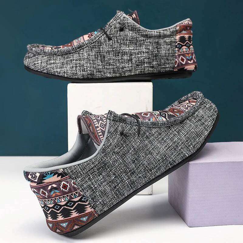 Ddmyoutdoor Mens Casual Loafers Lightweight Comfortable Canvas Summer Non Slip Breathable Boat Shoes For Men Outdoor Walking Flats Shoe Outdoor Shoes