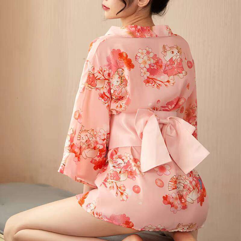 Large Size Erotic Lingerie, Japanese Chiffon Kimono, No Take Off Transparent Sexy Pamas, Pure Desire, Passion, Uniform Set,