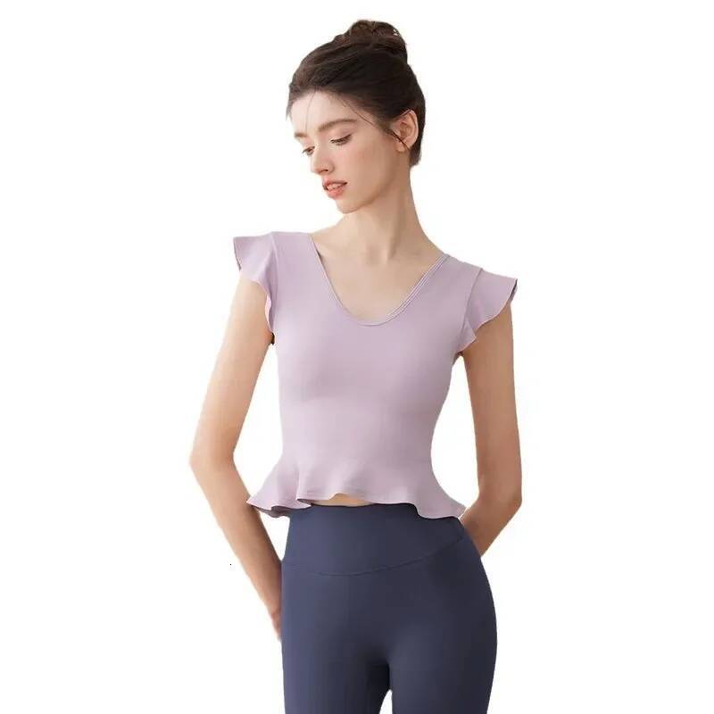 Women's Yoga Tank Top Summer Training Pilates Sportswear with Chest Pad High-End Sensation Cross-Border Fiess Clothing