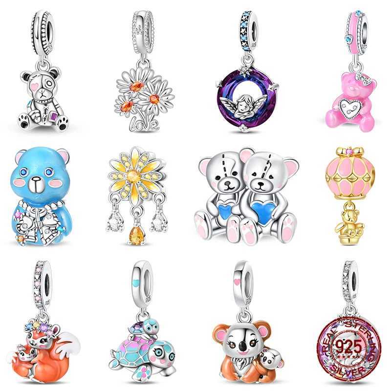 New 100% 925 Sterling Silver Hug Charms Suitable For 925 Original Bracelet Women DIY Jewelry Making MotherS Day Gift XJ250607