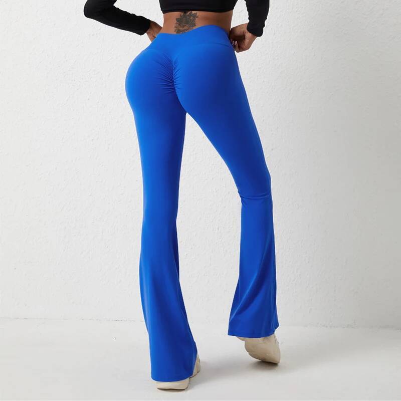 QINACTIV Flare Leggings Women Bell-bottoms Yoga Trousers High Waist Fiess Pants Stretch Gym Casual Sports