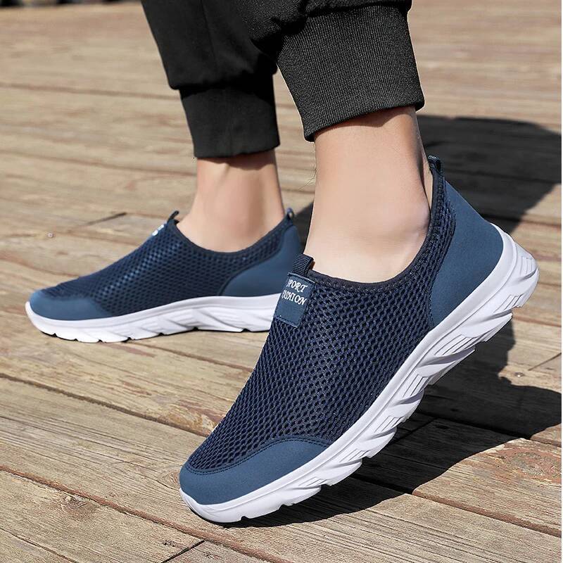Ddmyoutdoor Sneakers Summer Casual Men Mesh Breathable Outdoor Non Soft Sports Shoes Slip On Sneaker Lightweight Running Shoe Outdoor Shoes